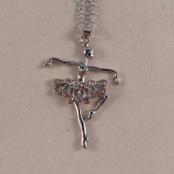 Other - Silver Crystal Ballerina Ballet Dancer Necklace Other - Silver Crystal Ballerina Ballet Dancer Necklace
